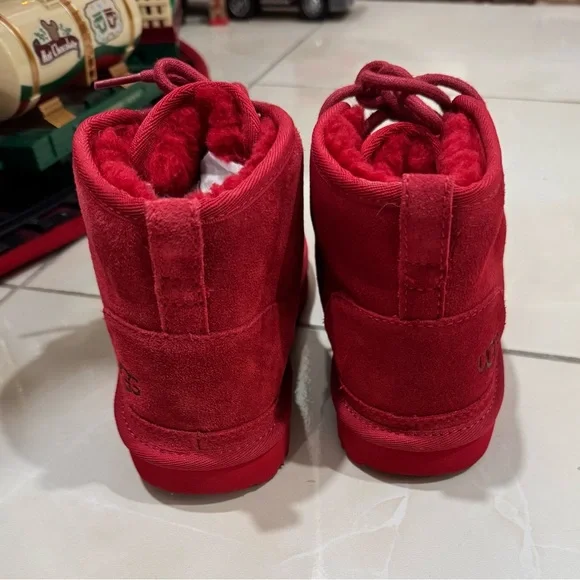 UGG Kids Red Boots - Picture 5 of 6